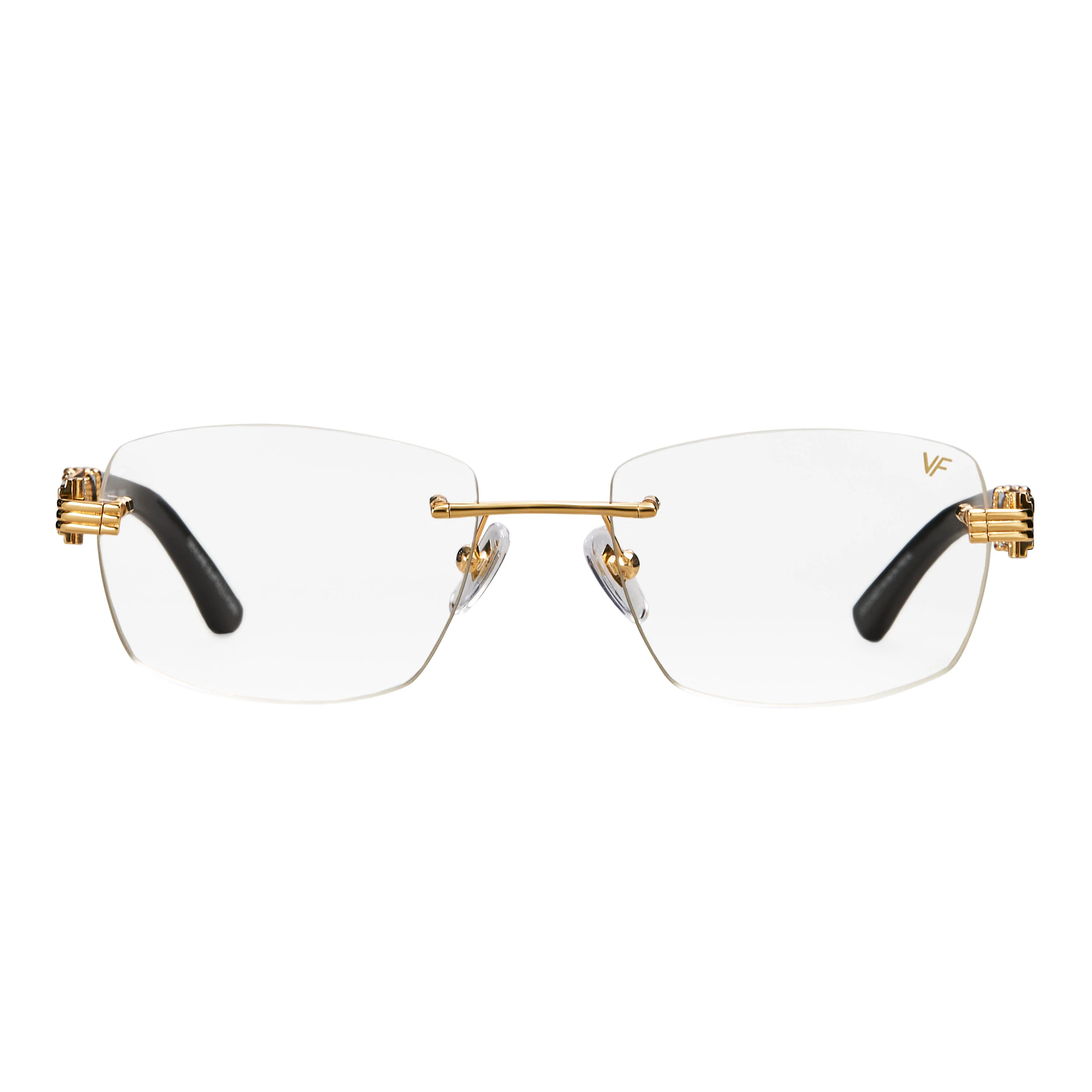Bal Harbour Buffs Rimless Black Buffalo Horn 24KT Gold - Image 7