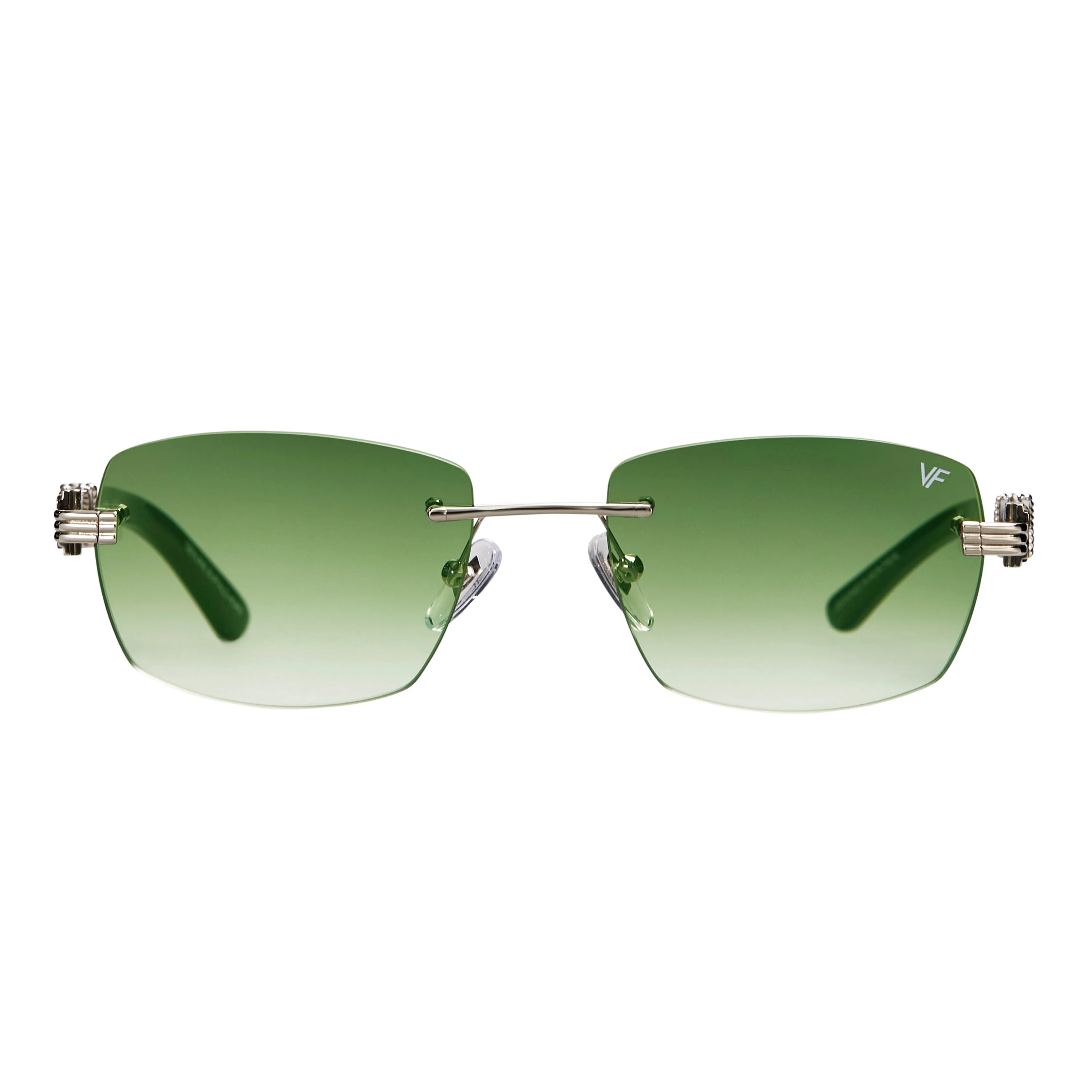 Bal Harbour Buffs Rimless Black Buffalo Horn 24KT White Gold - Image 7