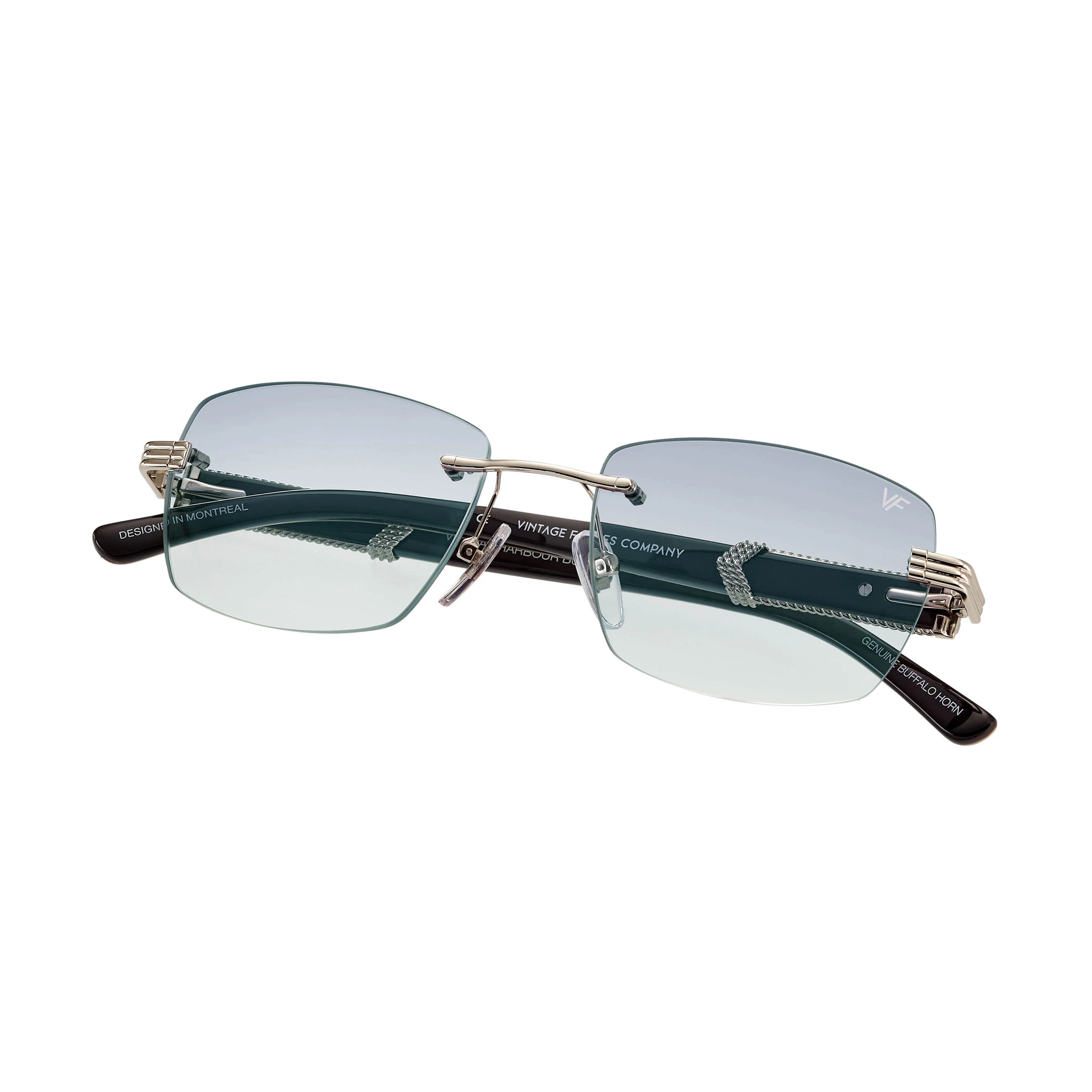 Bal Harbour Buffs Rimless White Buffalo Horn 24KT White Gold - Image 12