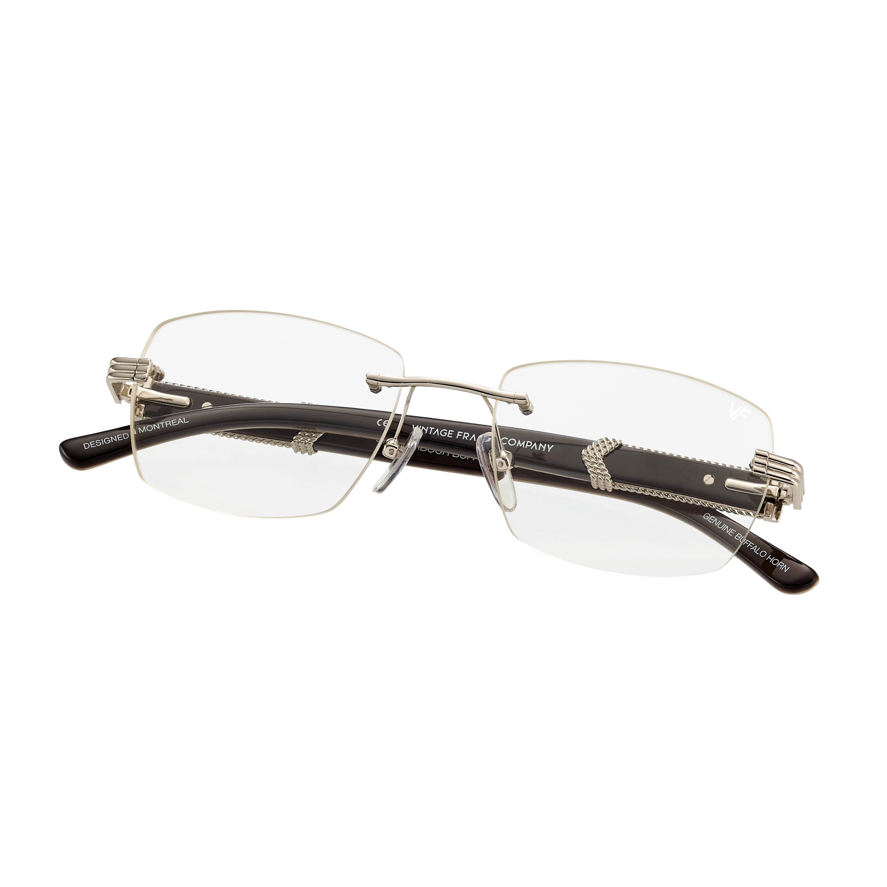 Bal Harbour Buffs Rimless White Buffalo Horn 24KT White Gold - Image 15