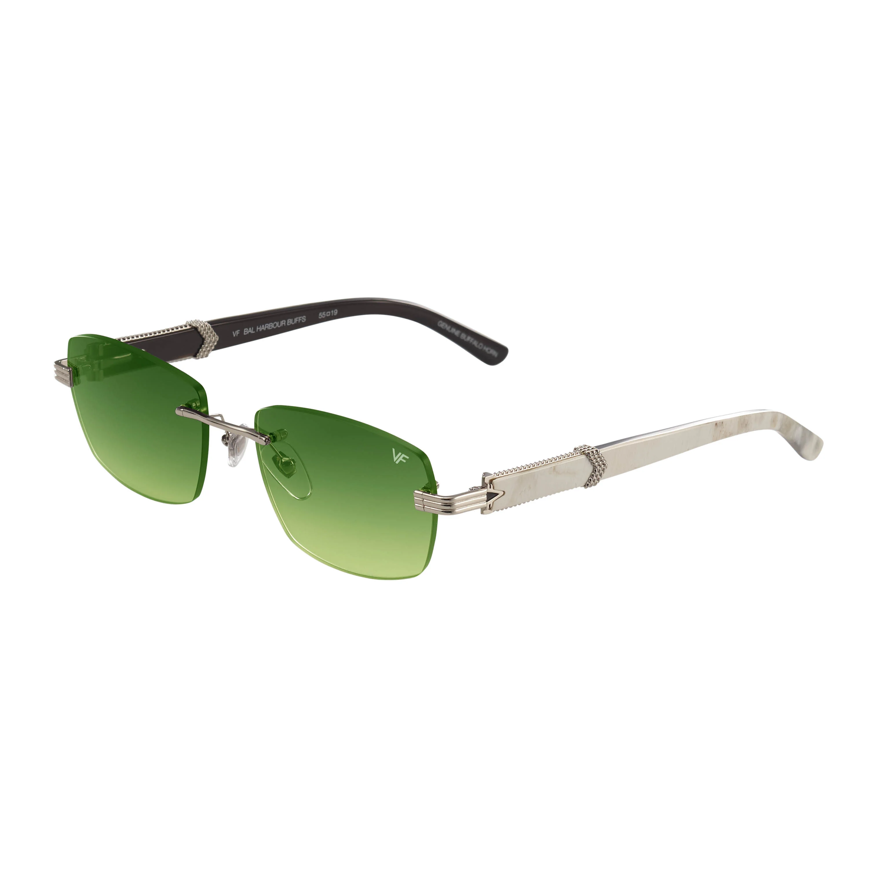 Bal Harbour Buffs Rimless White Buffalo Horn 24KT White Gold - Image 17