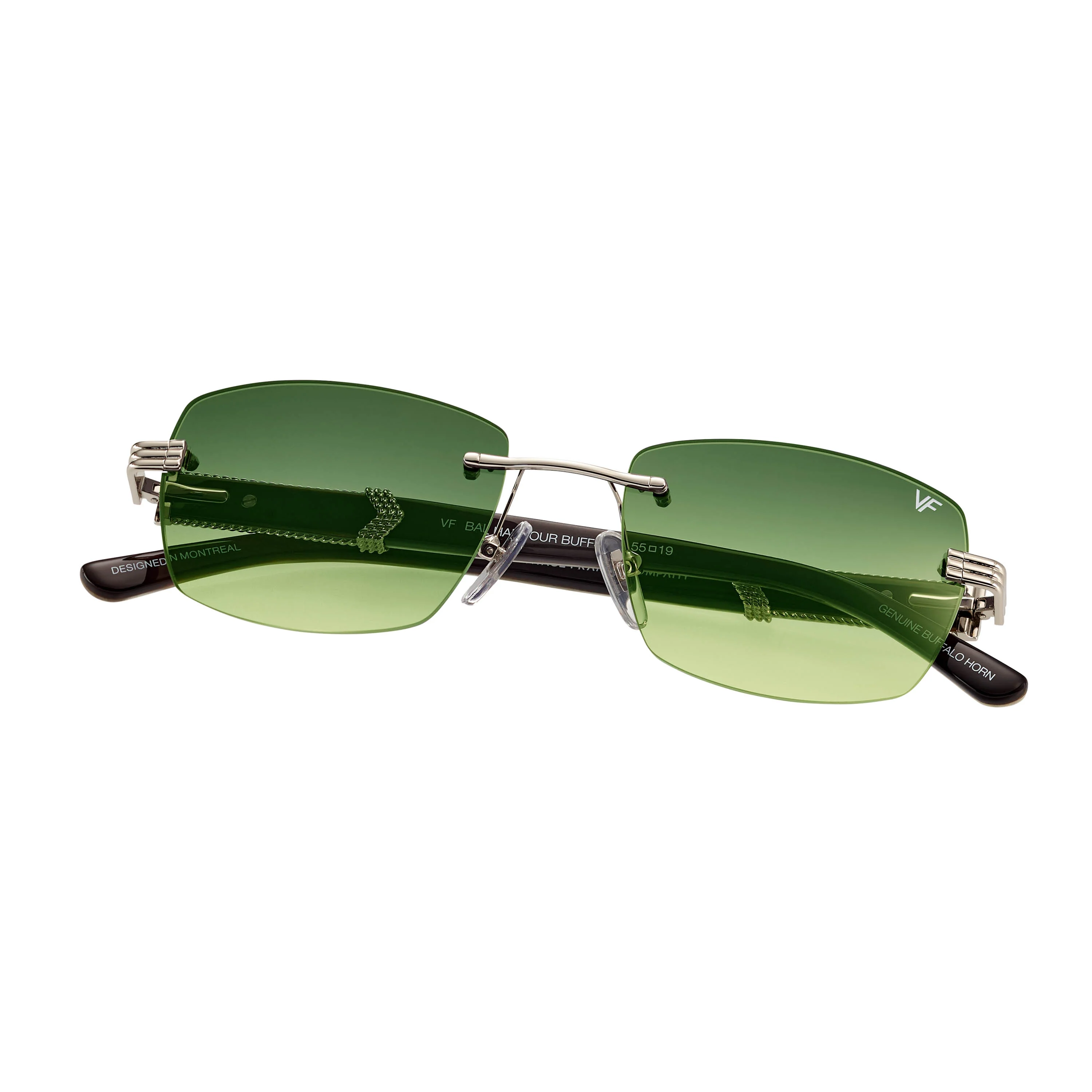 Bal Harbour Buffs Rimless White Buffalo Horn 24KT White Gold - Image 18