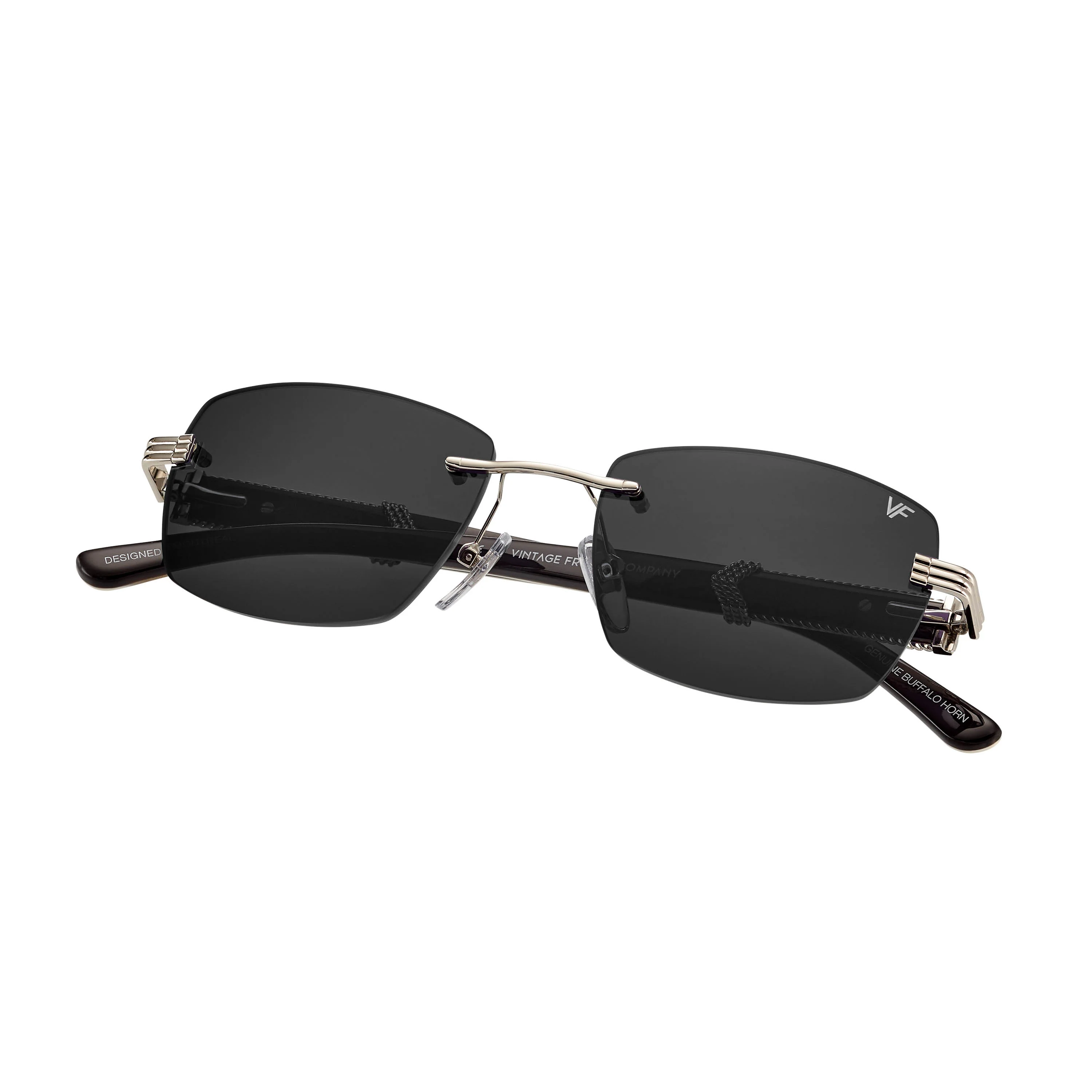 Bal Harbour Buffs Rimless White Buffalo Horn 24KT White Gold - Image 3