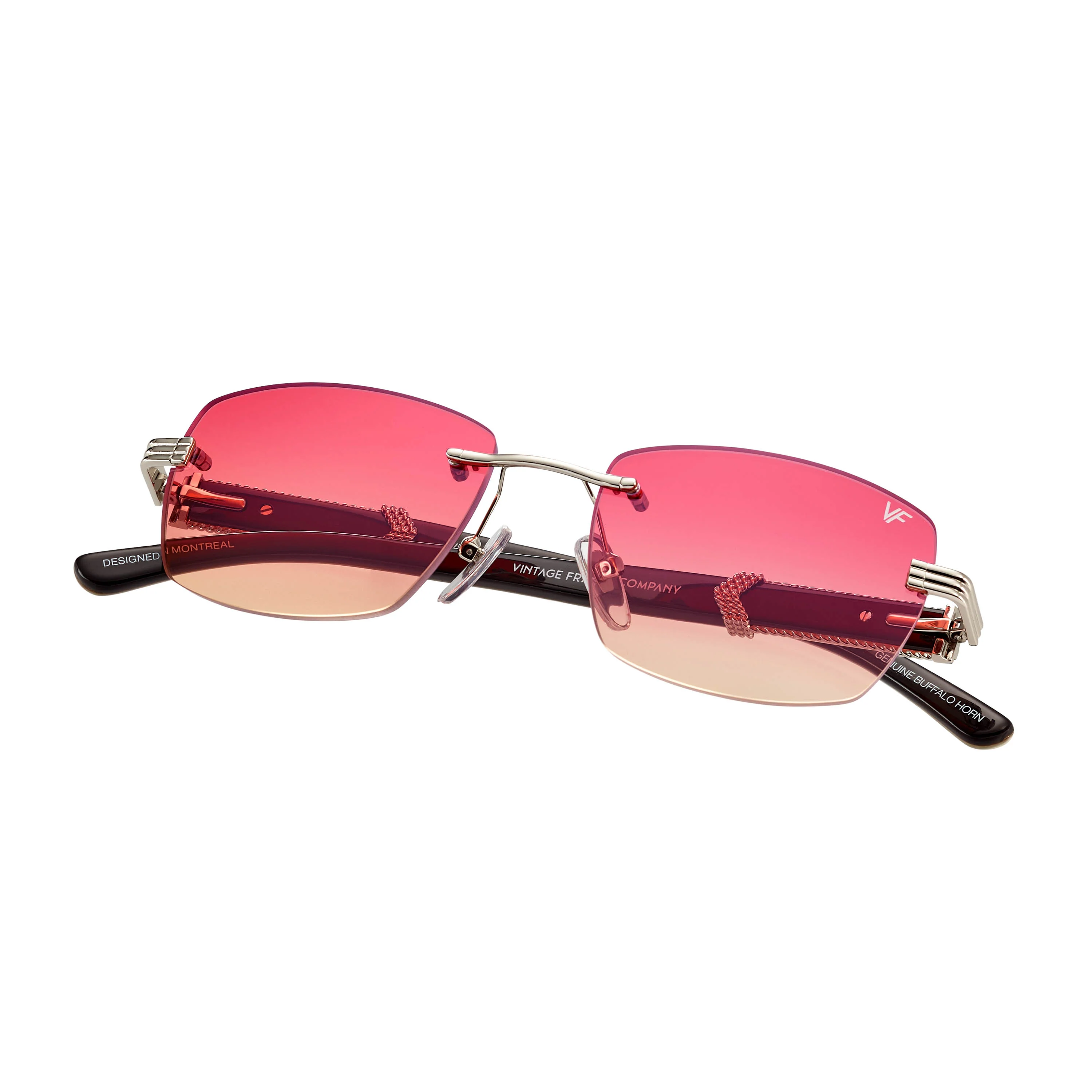 Bal Harbour Buffs Rimless White Buffalo Horn 24KT White Gold - Image 9