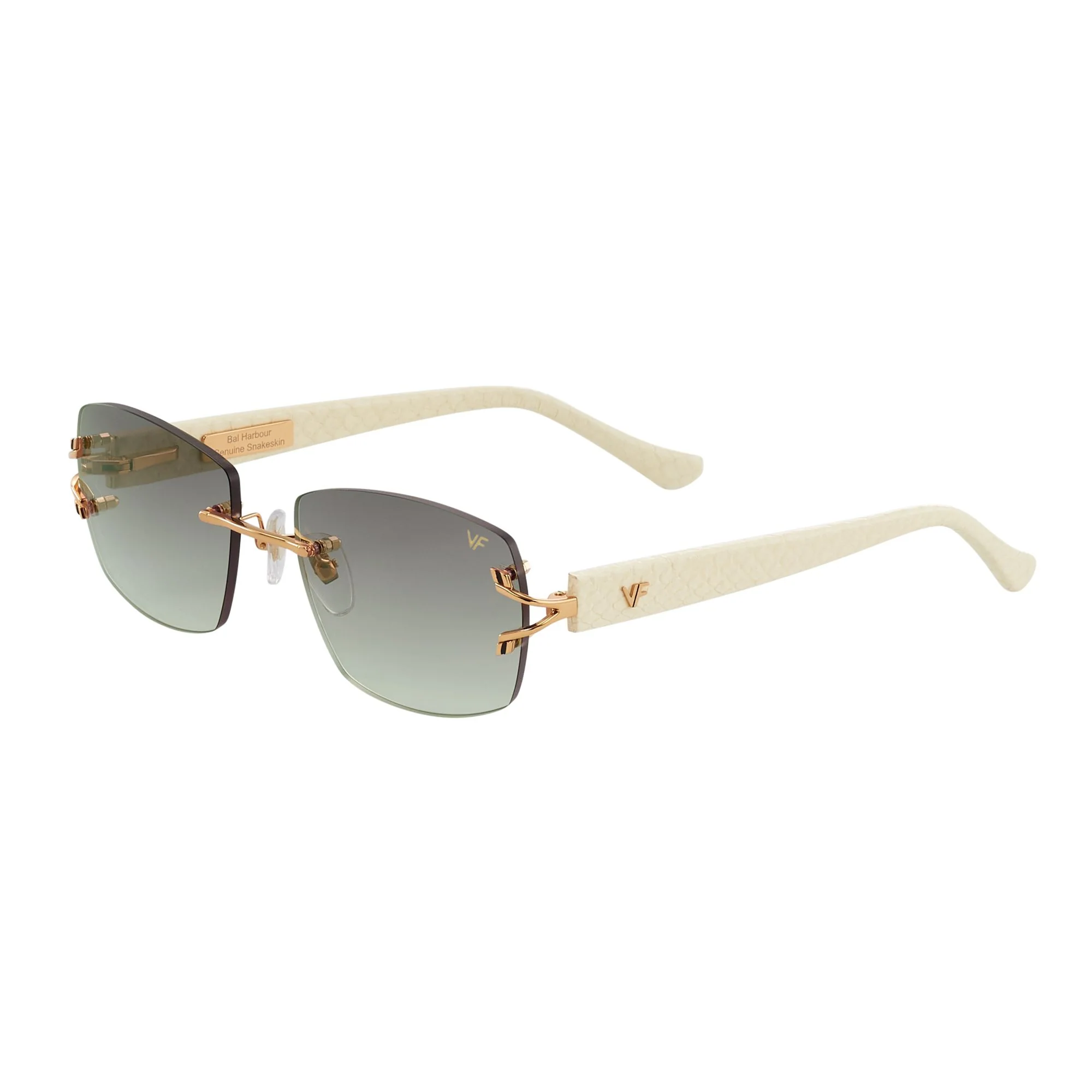Bal Harbour Cream Snakeskin Edition Rimless Drill Mount - Image 4