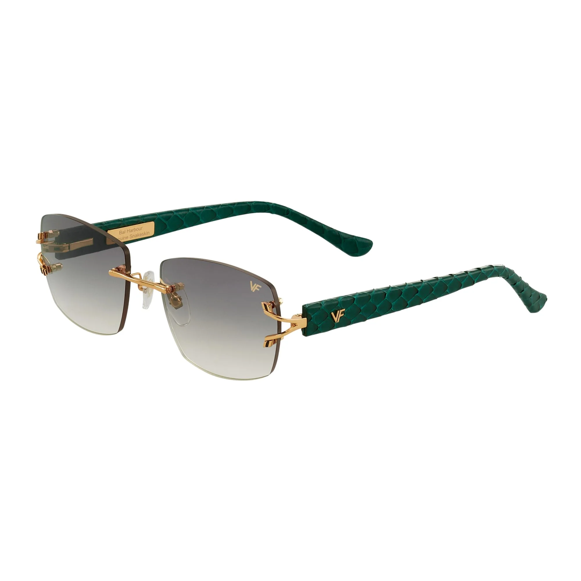 Bal Harbour Teal Snakeskin Edition Rimless Drill Mount - Image 4