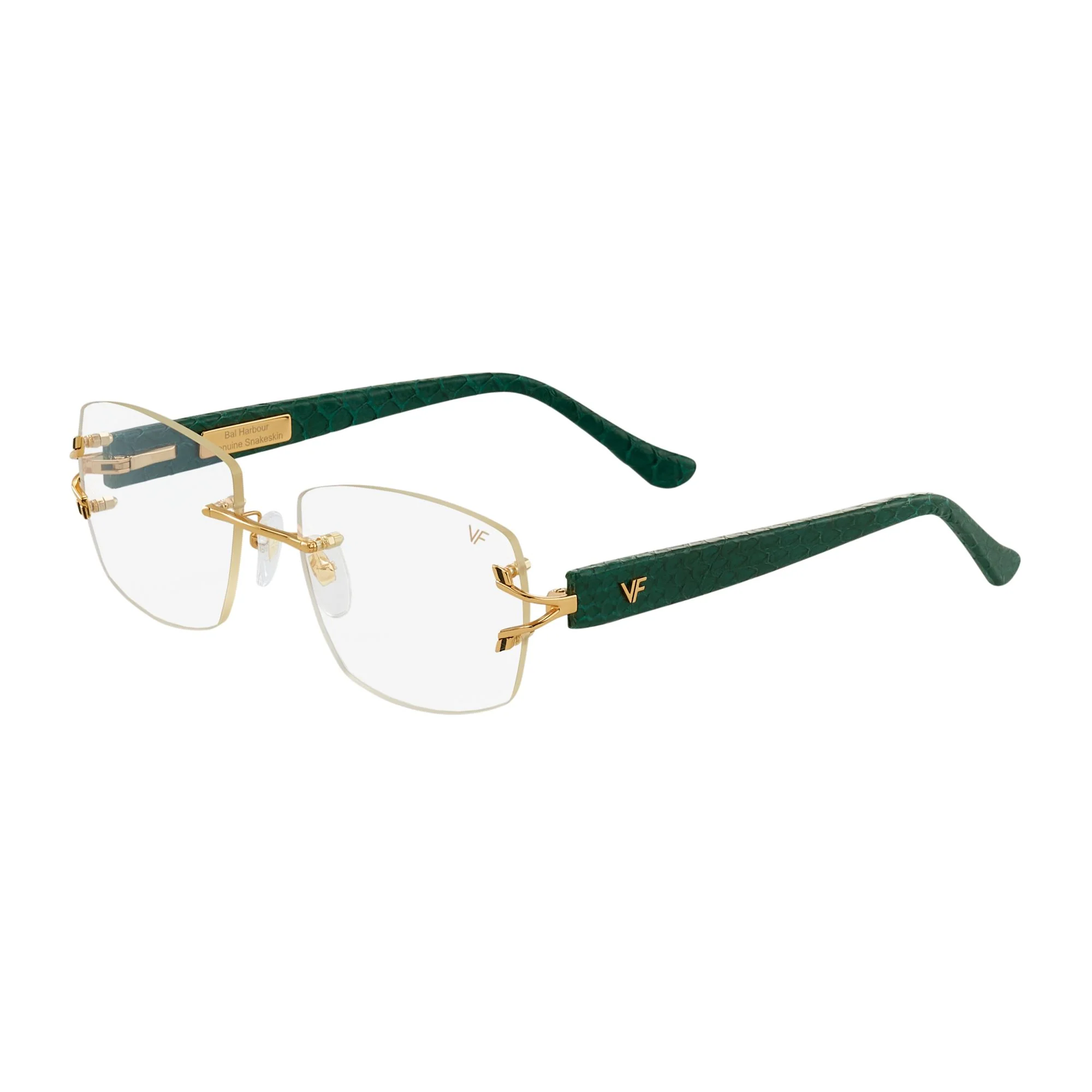 Bal Harbour Teal Snakeskin Edition Rimless Drill Mount - Image 6