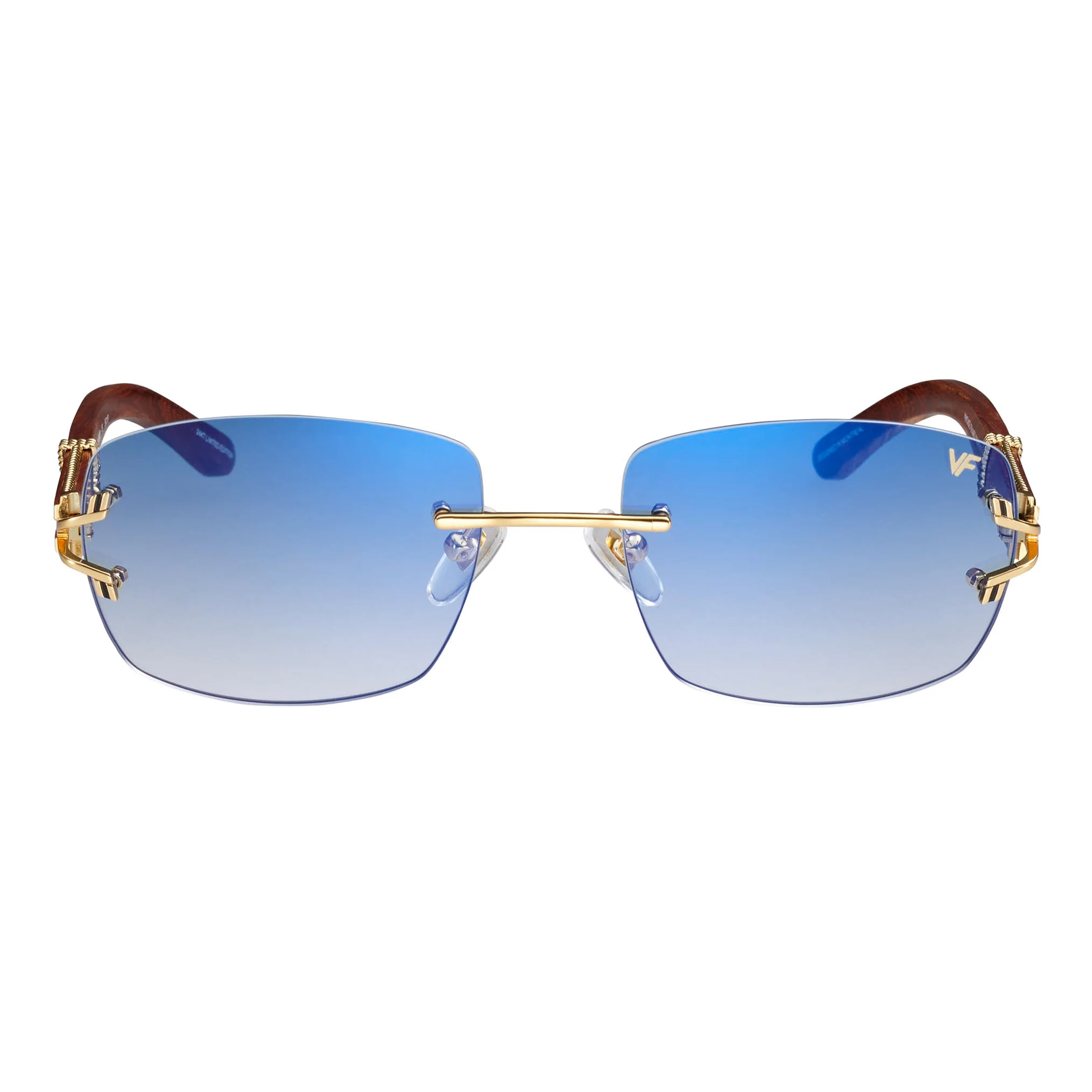 Bal Harbour Wood Edition Rimless Drill Mount 24KT Gold - Image 12