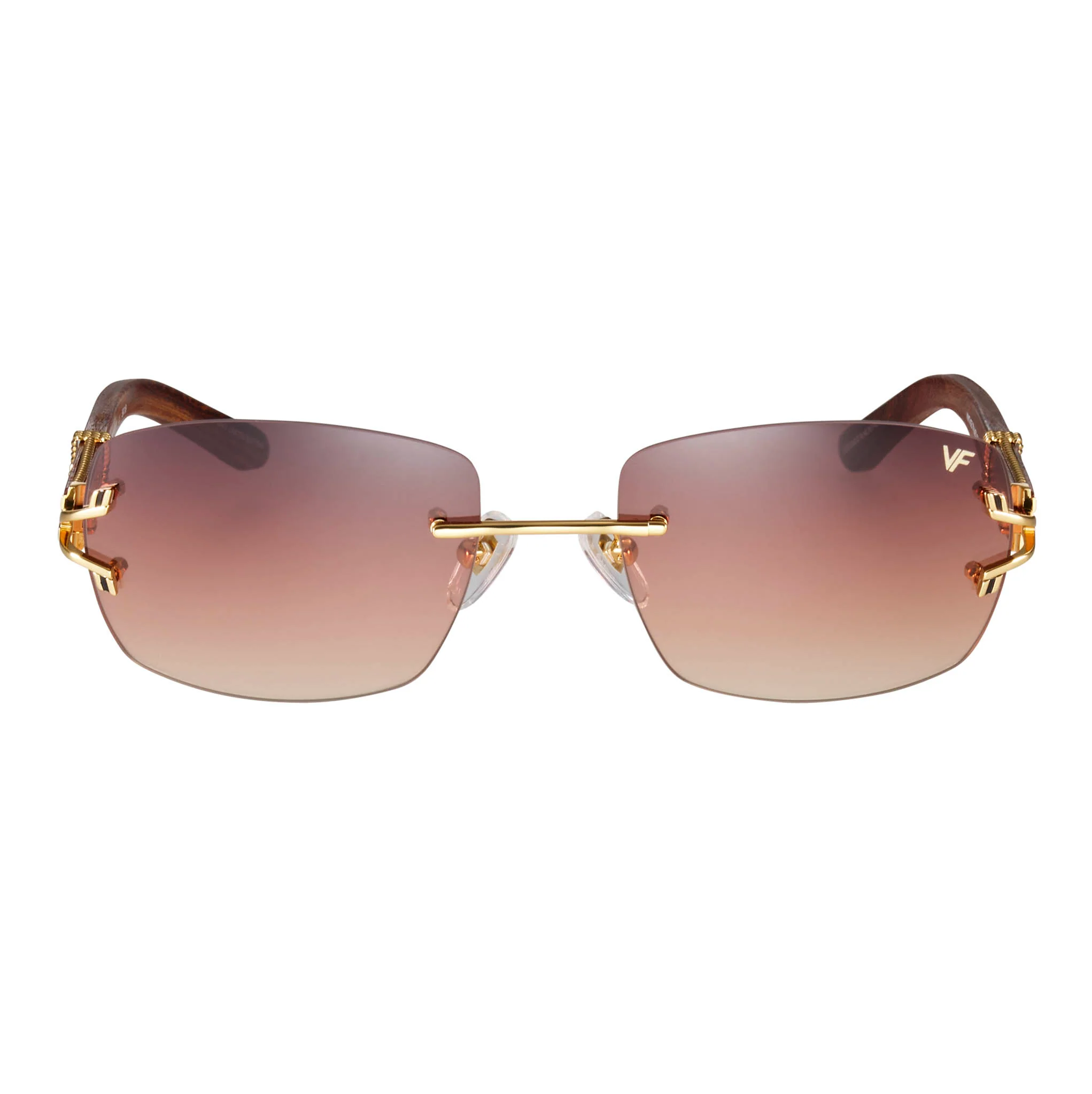 Bal Harbour Wood Edition Rimless Drill Mount 24KT Gold - Image 6