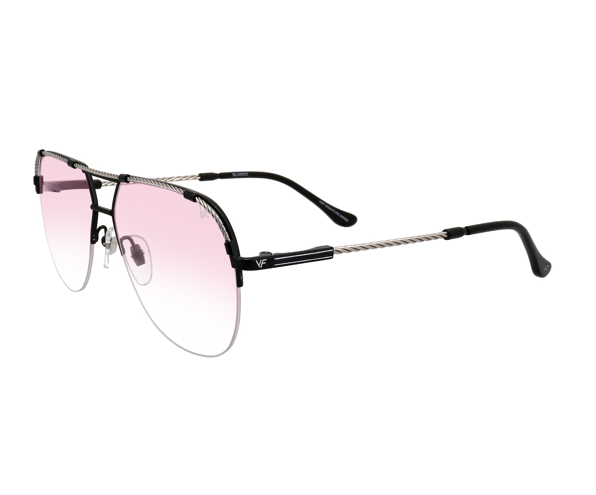 Blanco Half Rim 24KT Two-Tone Black / White Gold - Image 13