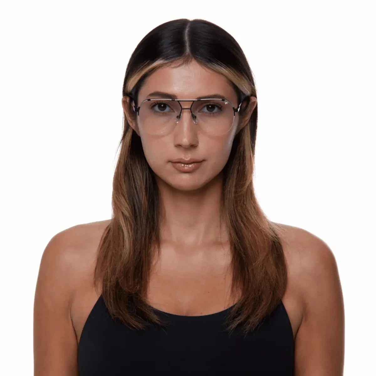 Blanco Half Rim 24KT Two-Tone Black / White Gold - Image 16