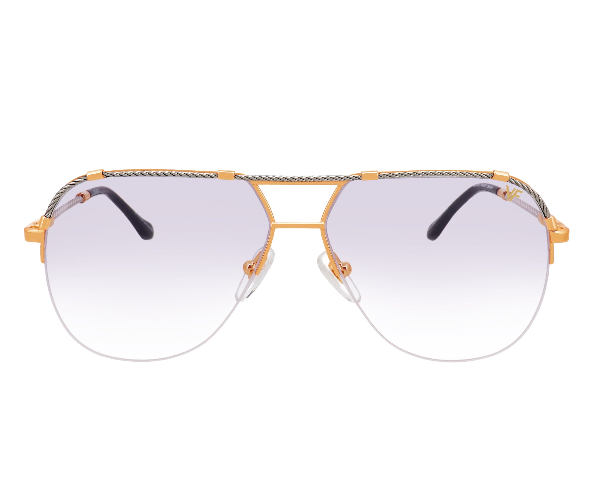 Blanco Half Rim 24KT Two-Tone Yellow / White Gold - Image 10