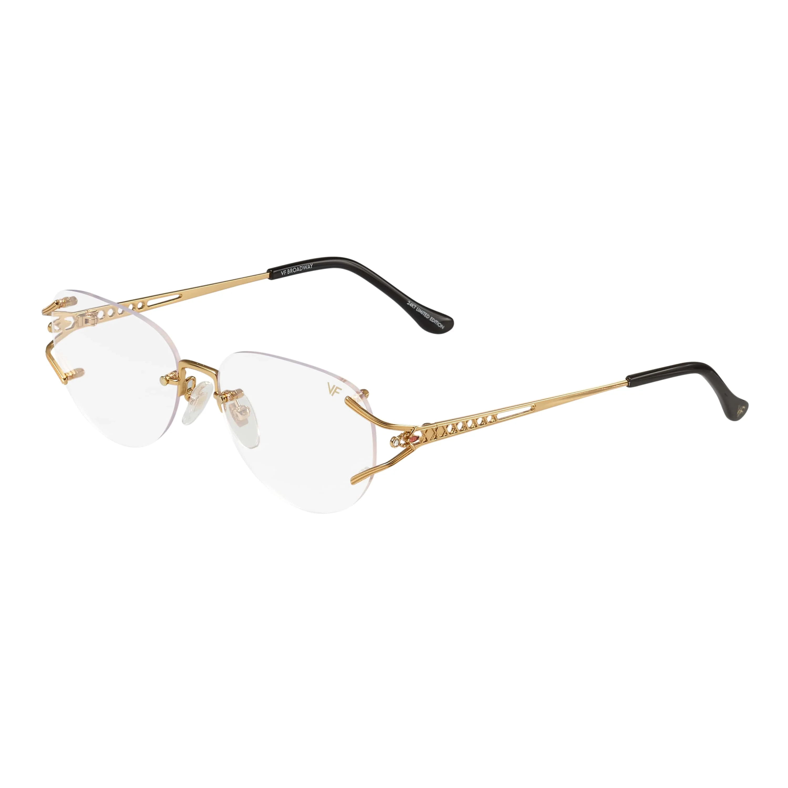 Broadway 24KT Gold Rimless Drill Mount - Image 5