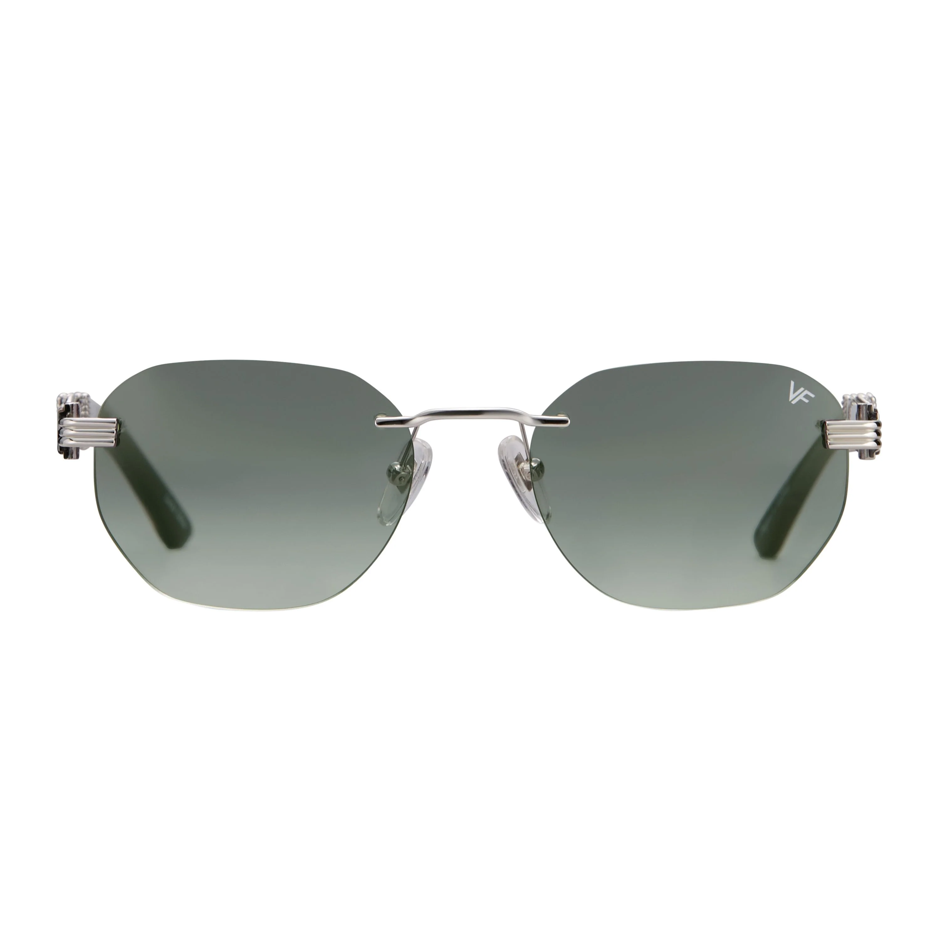 Detroit Player Buffs Rimless Black/Ivory Buffalo Horn 24KT White Gold - Image 11