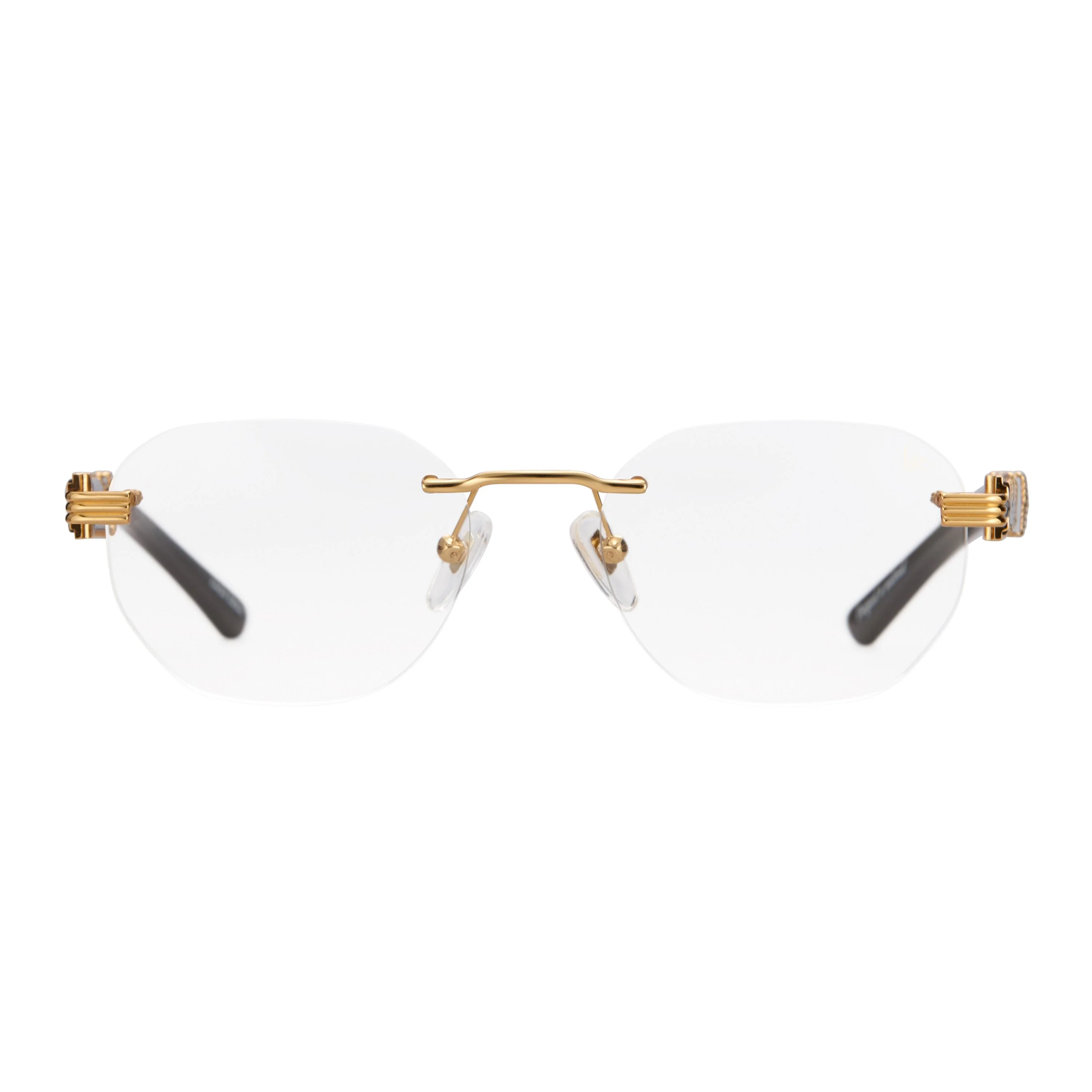 Detroit Player Buffs Rimless Black Buffalo Horn 24KT Gold - Image 16