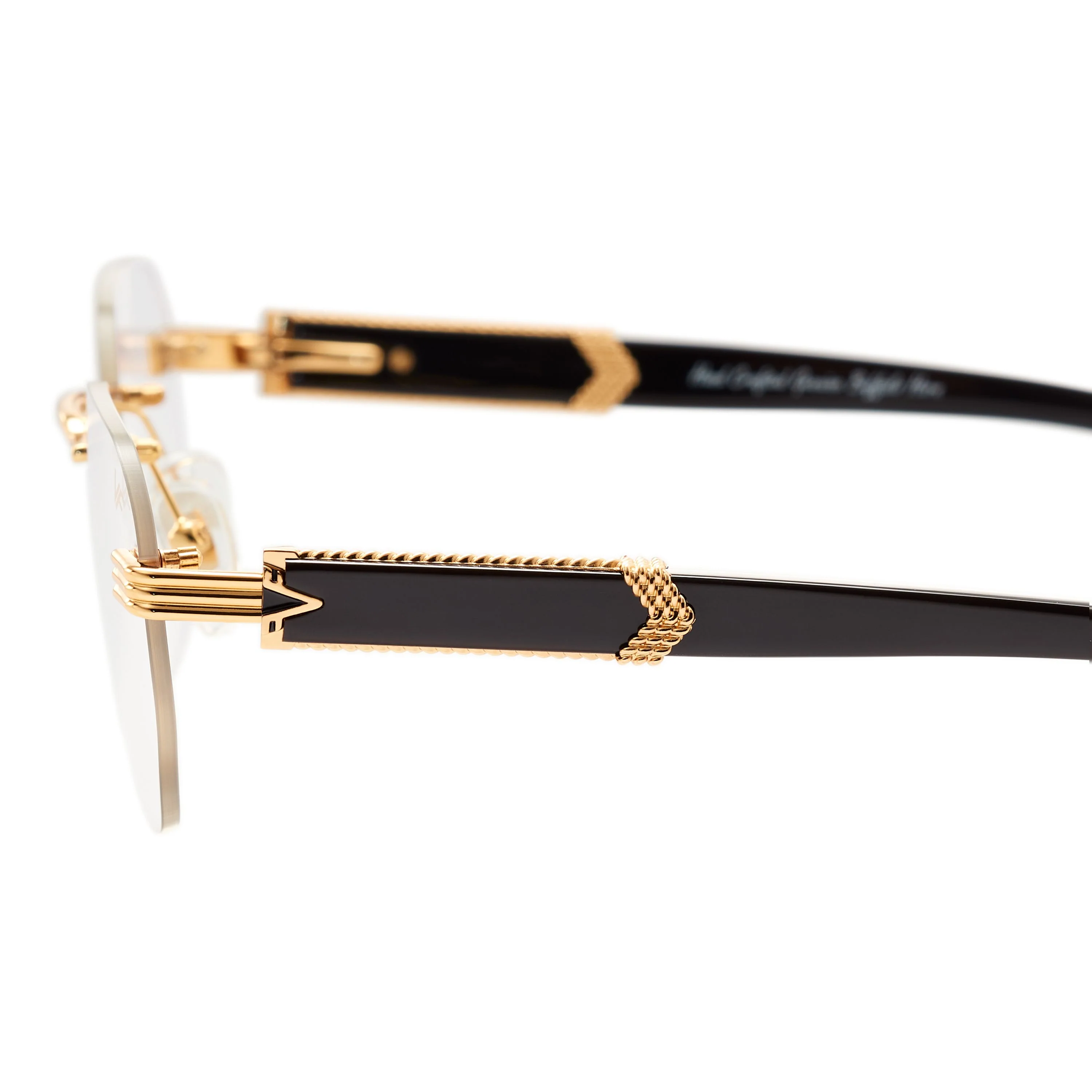 Detroit Player Buffs Rimless Black Buffalo Horn 24KT Gold - Image 18