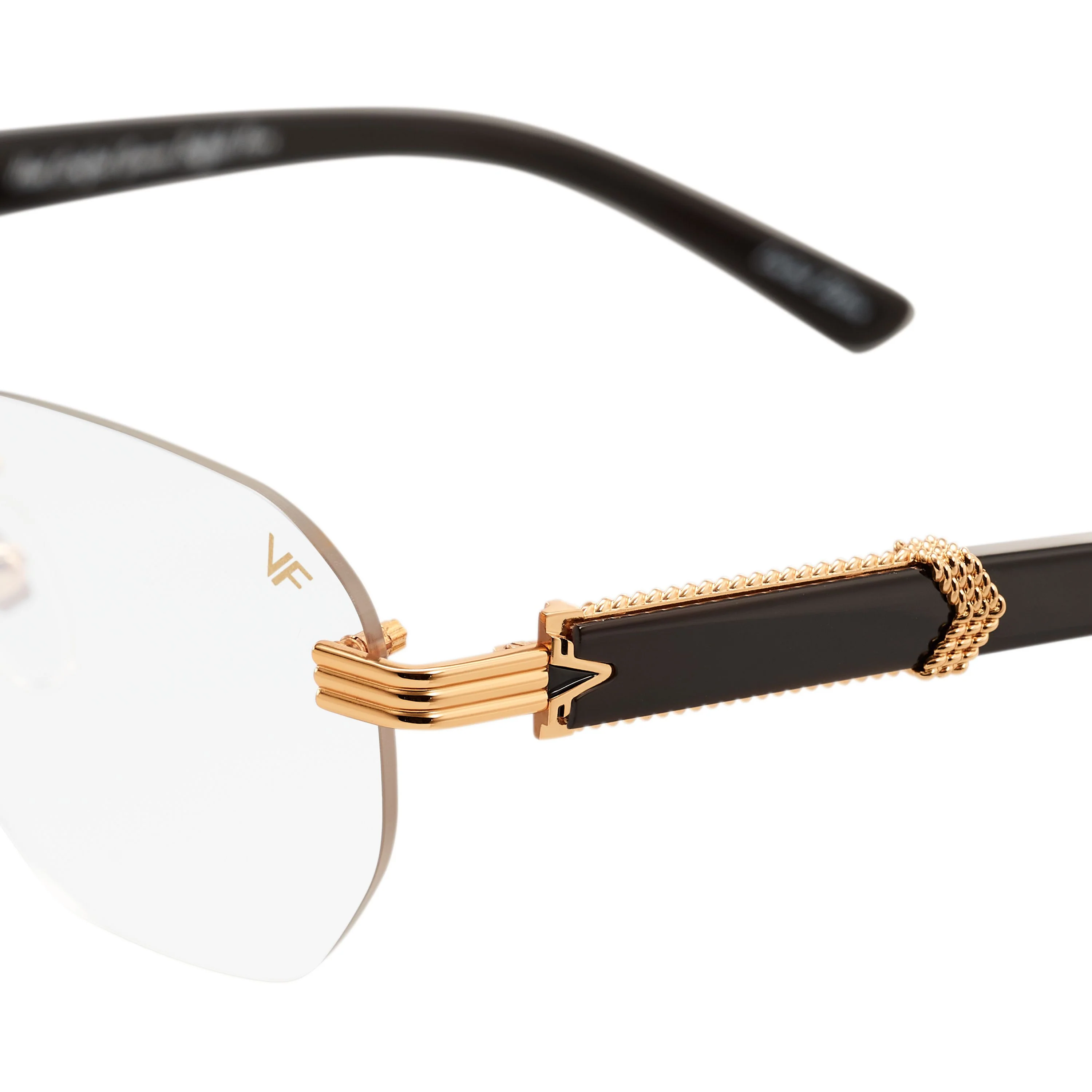 Detroit Player Buffs Rimless Black Buffalo Horn 24KT Gold - Image 19