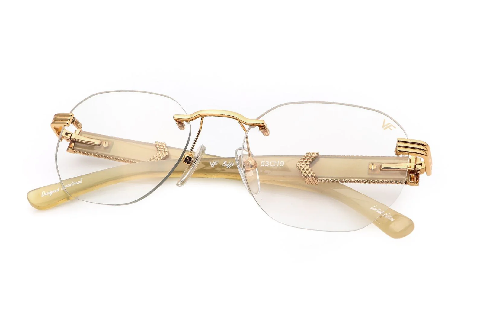 Detroit Player Buffs Rimless Ivory Buffalo Horn 24KT Gold - Image 22