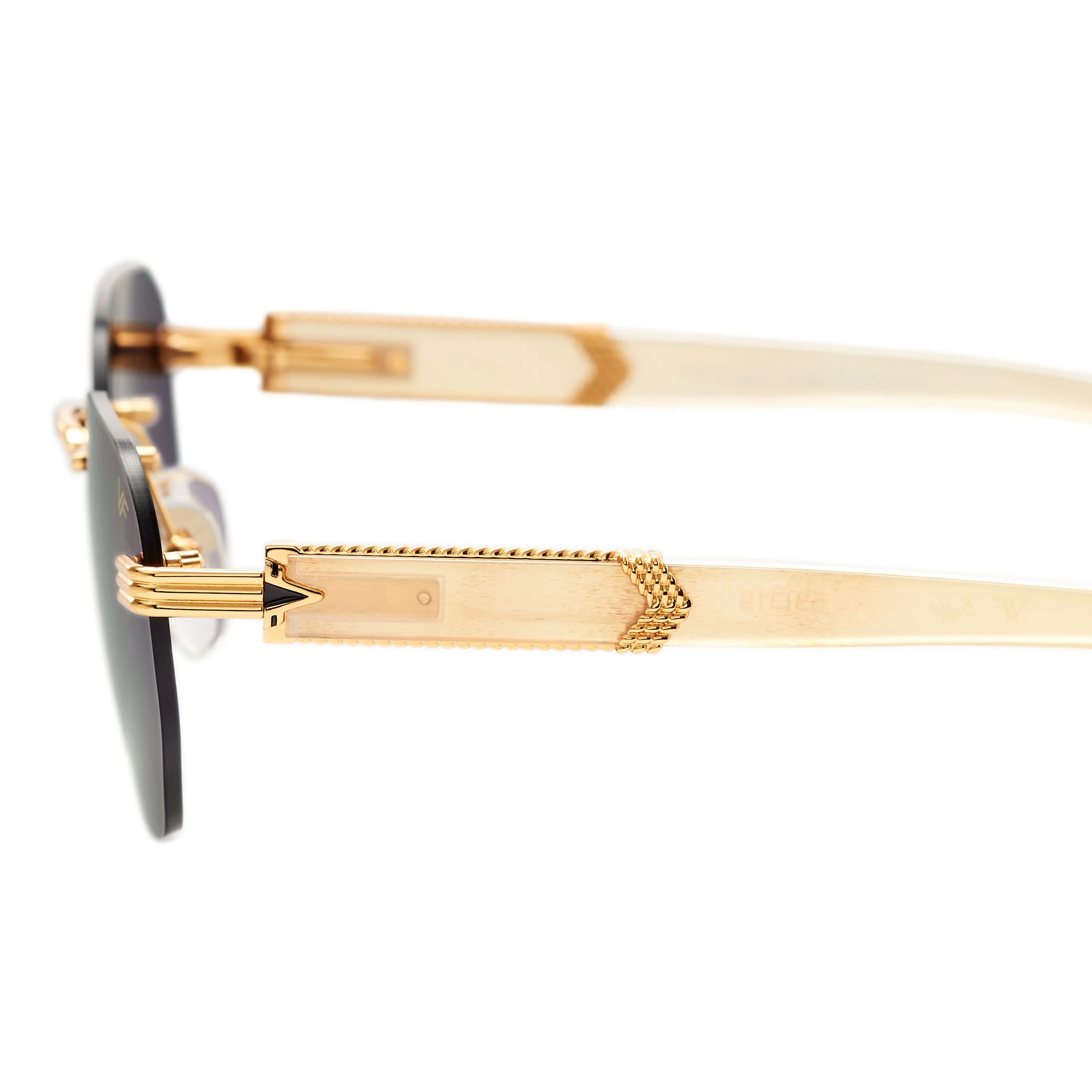 Detroit Player Buffs Rimless Ivory Buffalo Horn 24KT Gold - Image 8