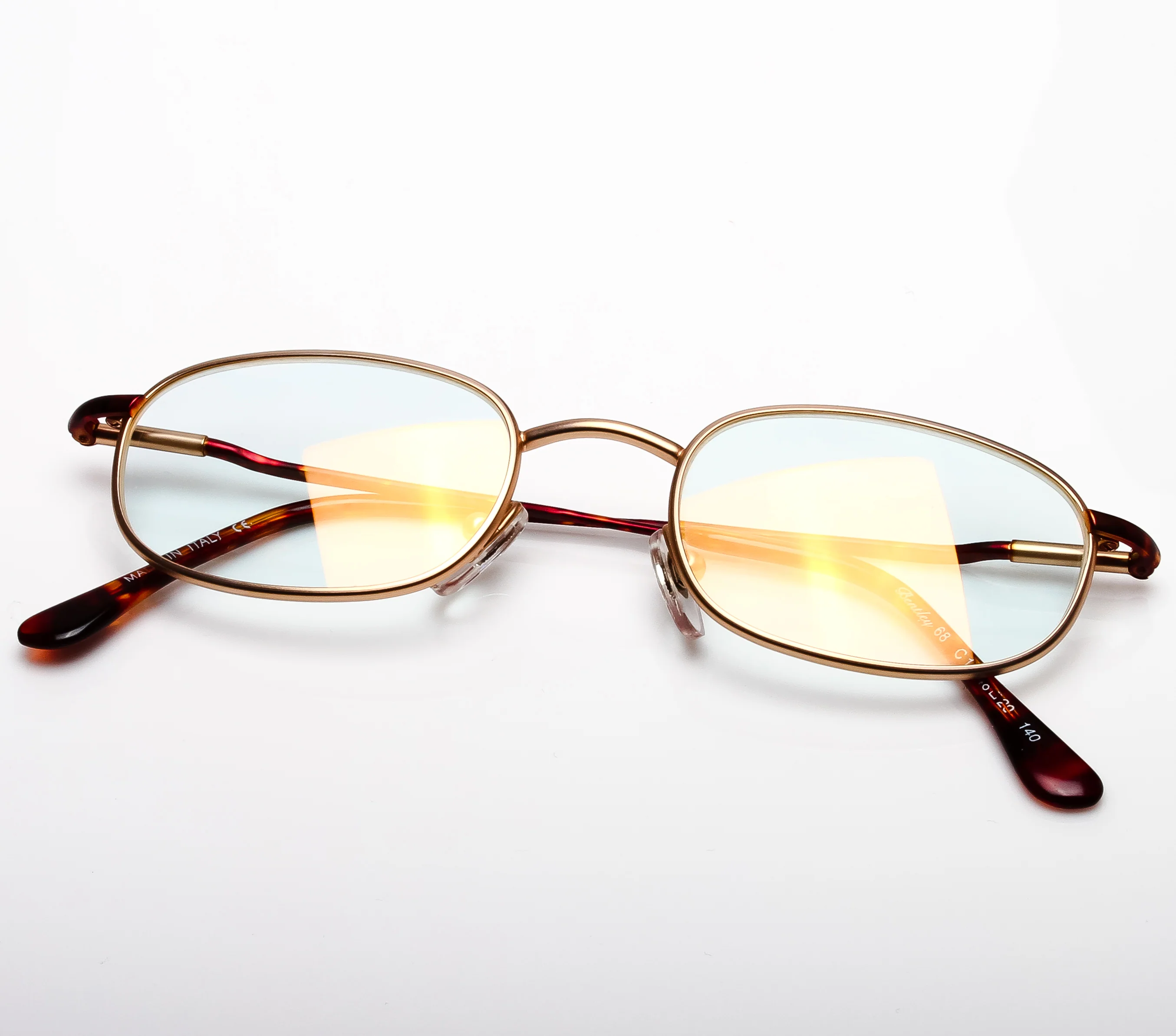 VF by Vintage Frames Detroit Player Executive (Clear Flash Gold Curved Lens)