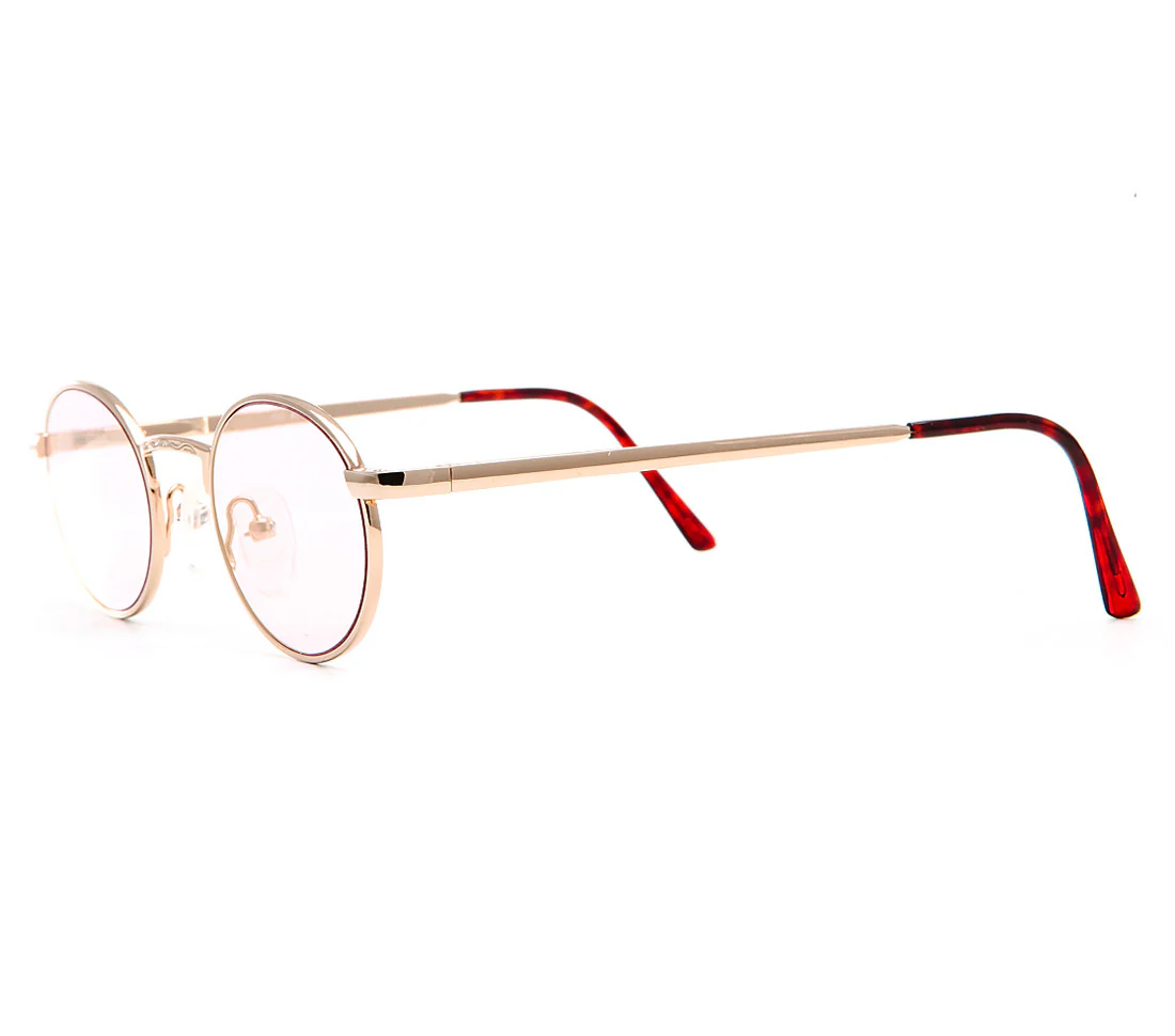VF by Vintage Frames Detroit Player The "D" Gold (Baby Pink Flash Gold Flat Lens) - Image 3