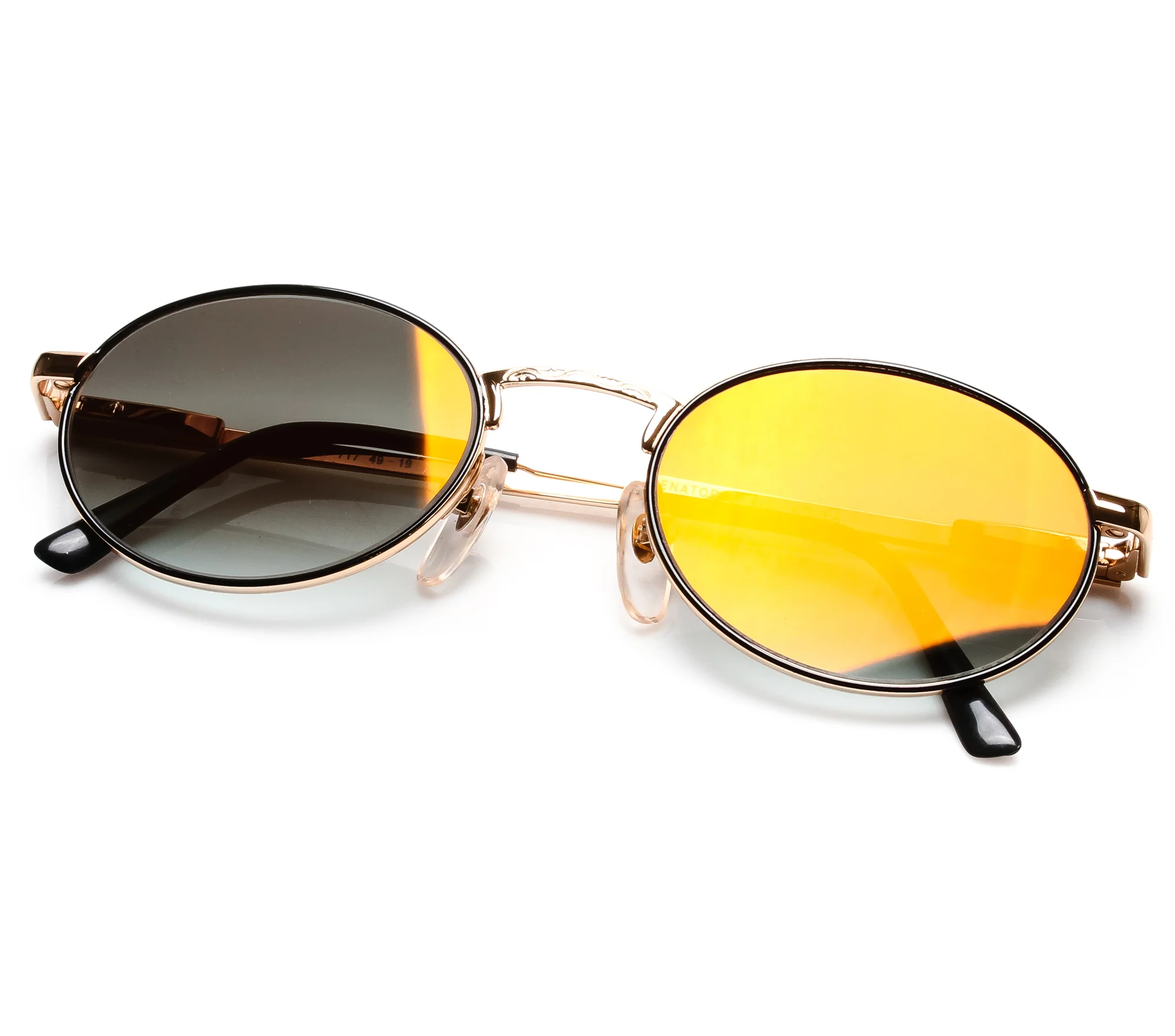 Vintage Frames Detroit Player The "D" Grail (Black Gradient Flash Gold Flat Lens)
