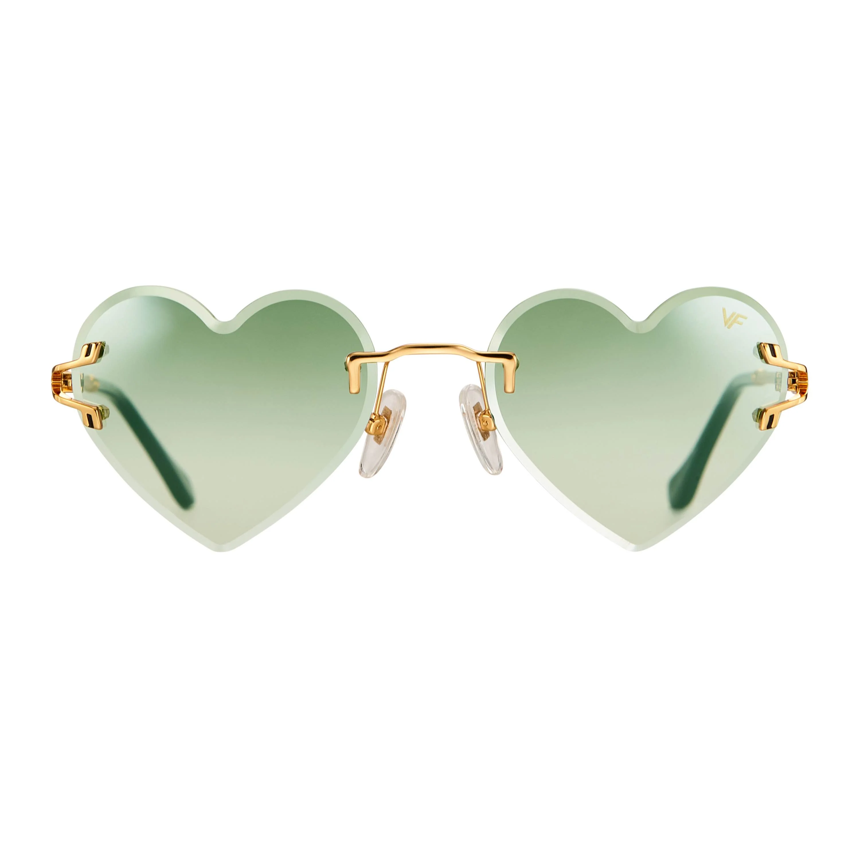 Heart Decor Rimless Drill Mount 24KT Gold - Image 3