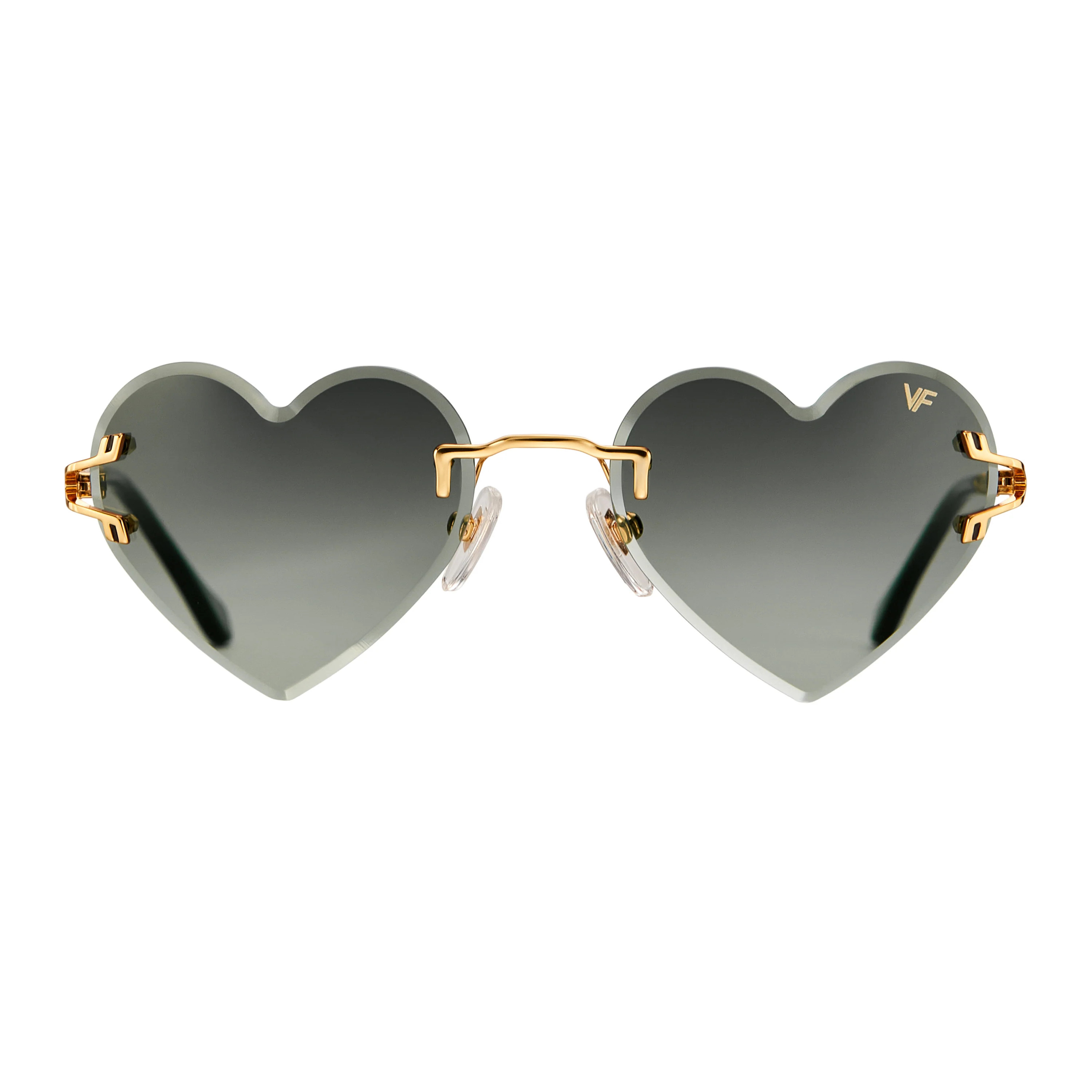 Heart Decor Rimless Drill Mount 24KT Gold - Image 5