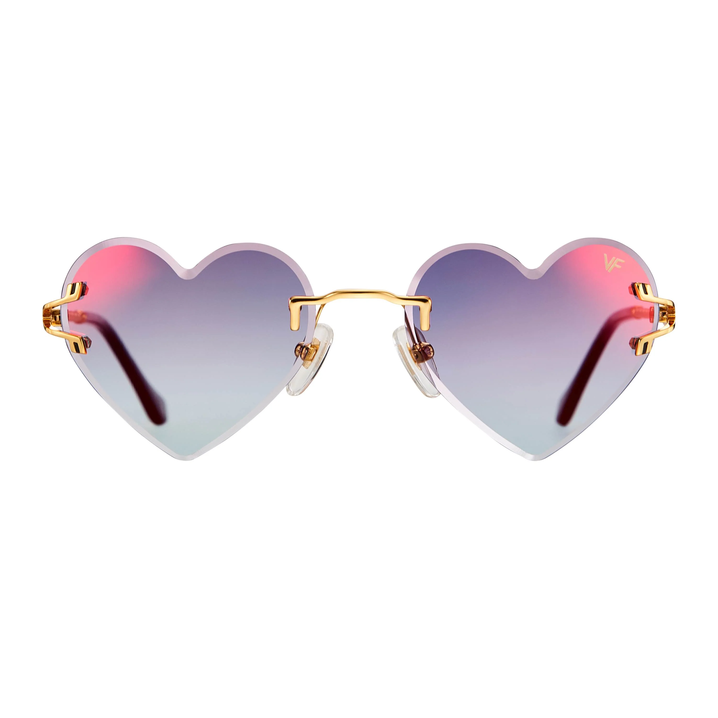 Heart Decor Rimless Drill Mount 24KT Gold - Image 9