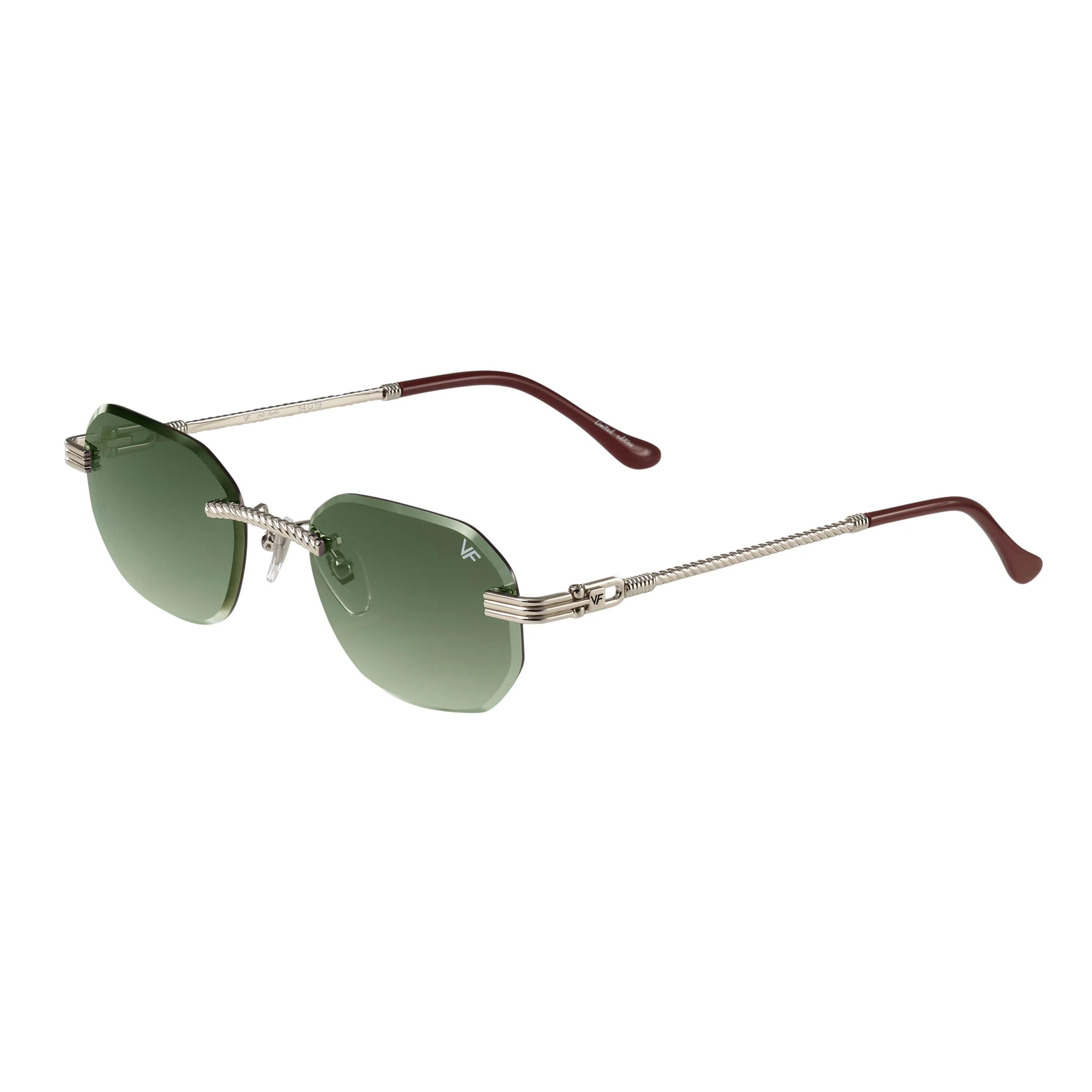 Hustler Rimless Drill Mount 24KT White Gold - Image 14