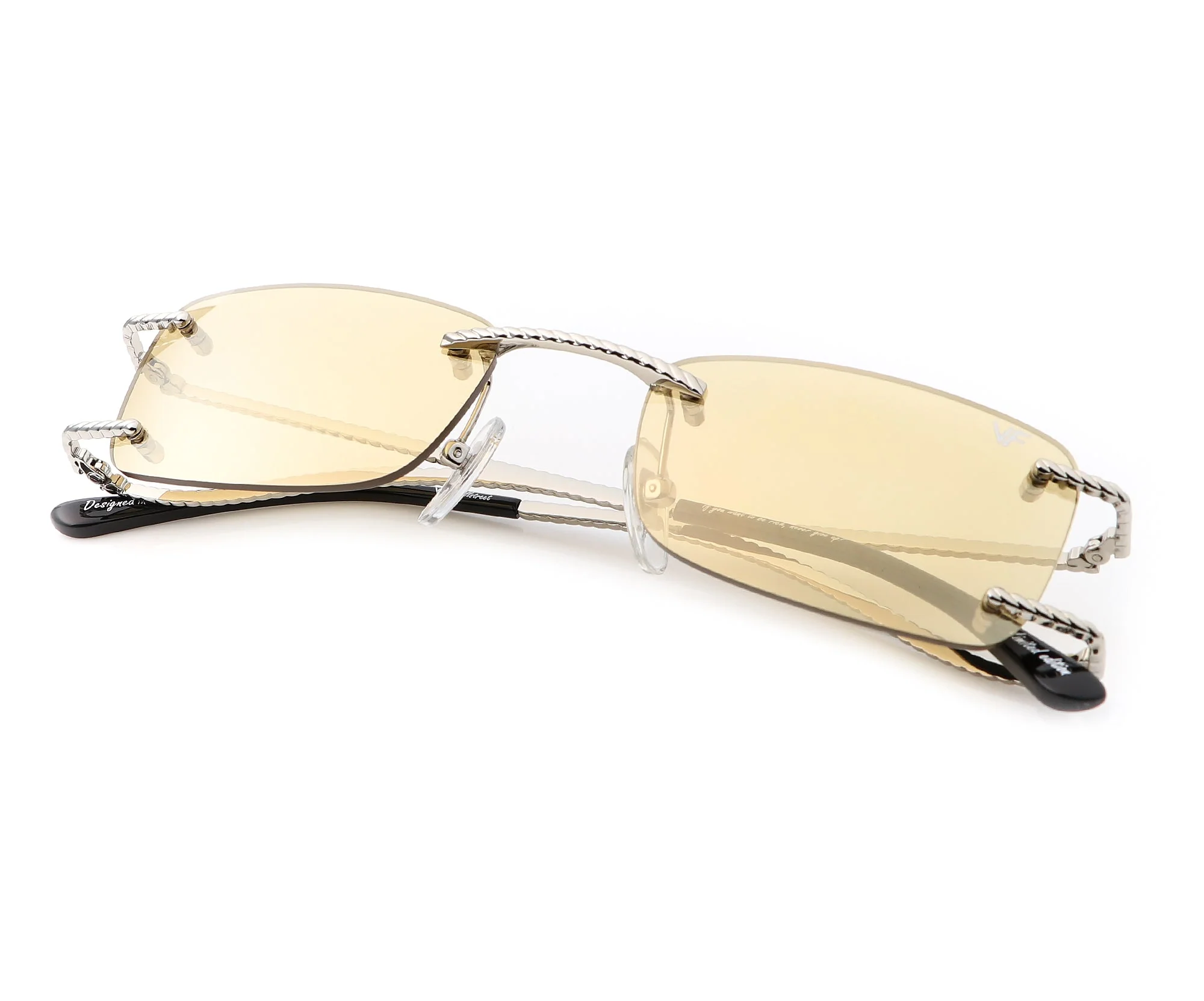Wall Street Rimless Drill Mount 24KT White Gold - Image 24