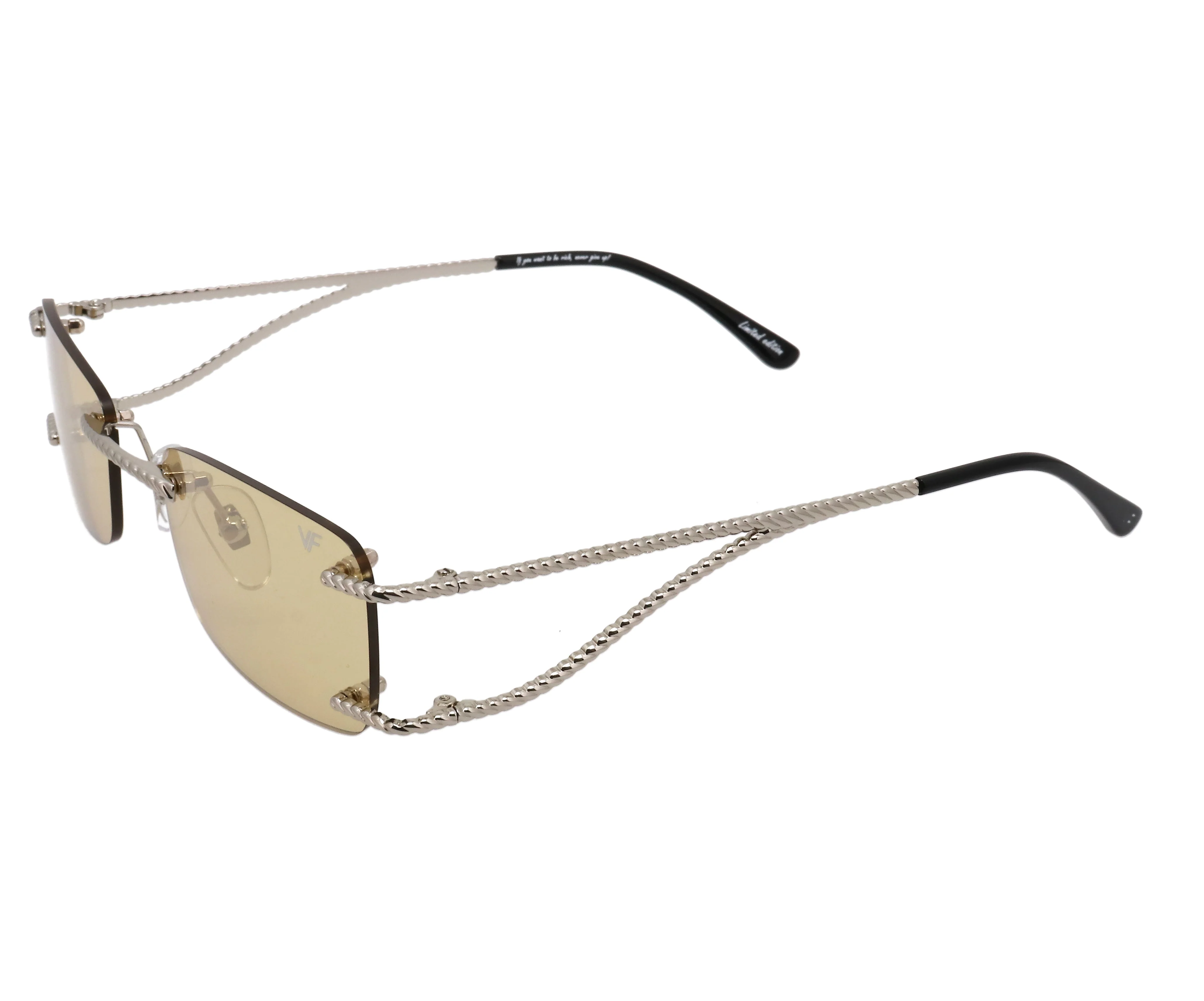 Wall Street Rimless Drill Mount 24KT White Gold - Image 25
