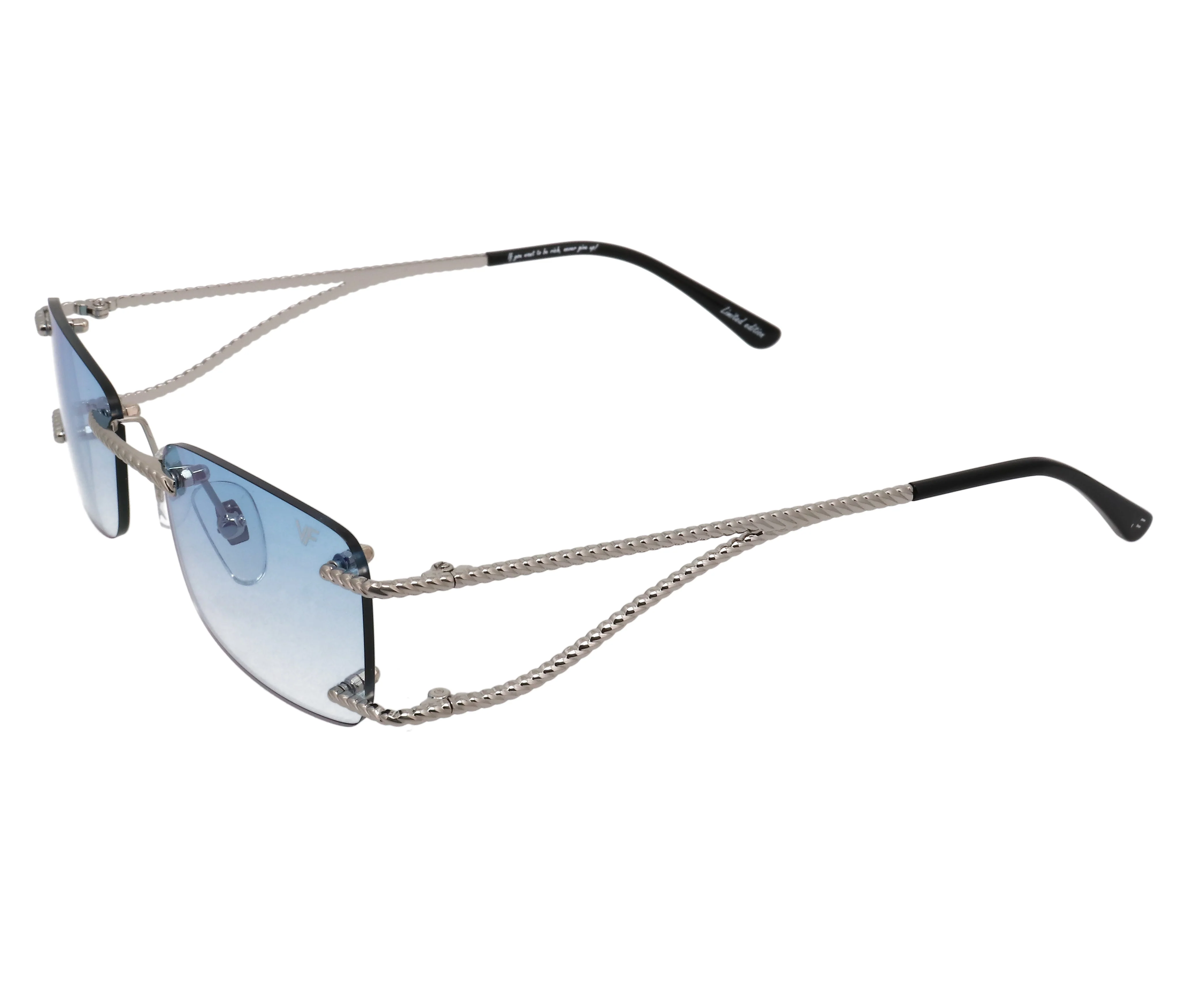 Wall Street Rimless Drill Mount 24KT White Gold - Image 7
